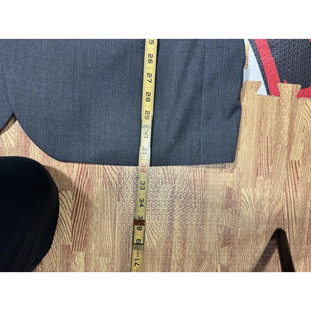 Stein Block Mens‎ Gray Pinstripe Two Piece Suit Blazer Jacket & Pants